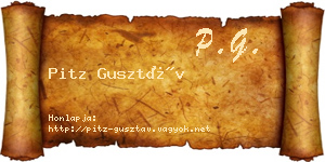 Pitz Gusztáv névjegykártya