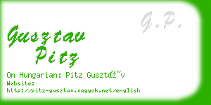 gusztav pitz business card